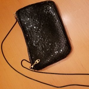 Vintage Black Metal Mesh Evening Bag